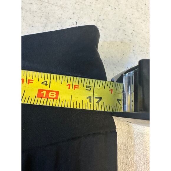 Soft Surroundings Womens M Black Silky Wide Leg Flowy Palazzo Pleated Pants B5 - Picture 6 of 7